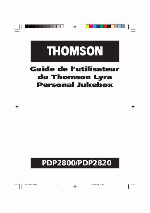 Mode d'emploi THOMSON PDP2820