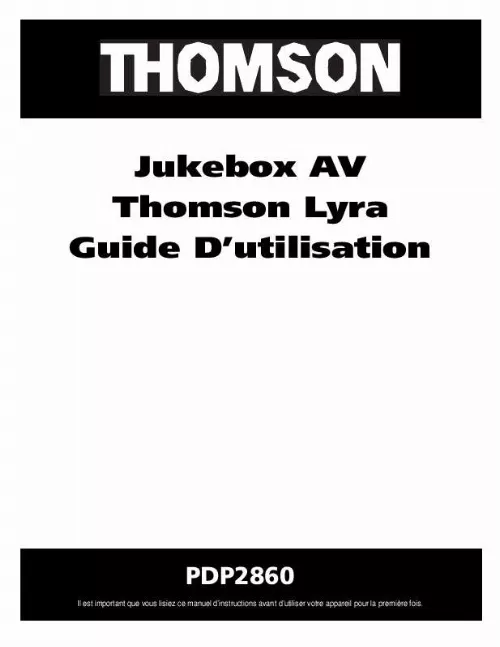 Mode d'emploi THOMSON PDP2860