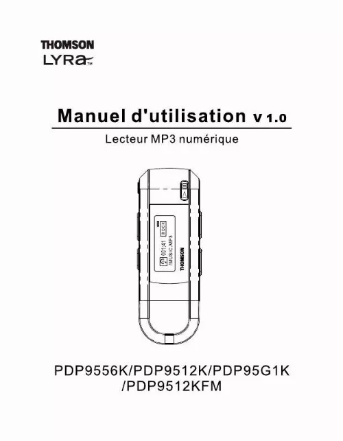 Mode d'emploi THOMSON PDP9512KFM