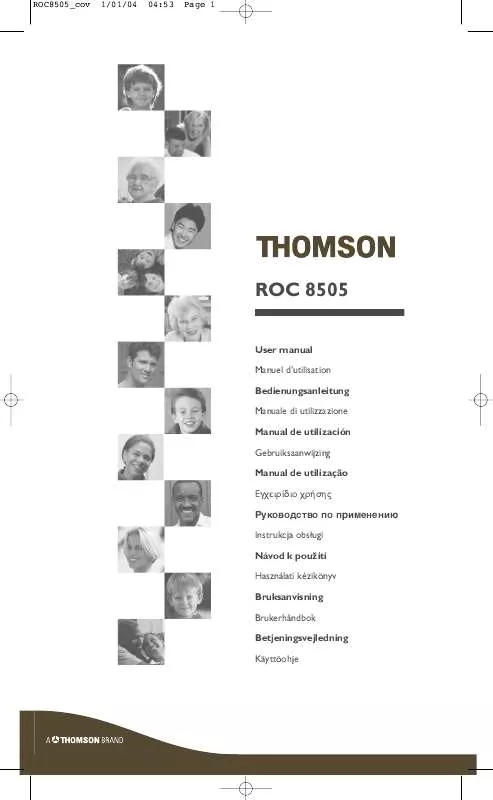 Mode d'emploi THOMSON ROC 8505