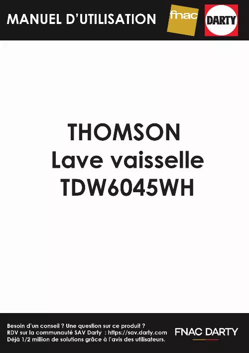 Mode d'emploi THOMSON TDW6045SL