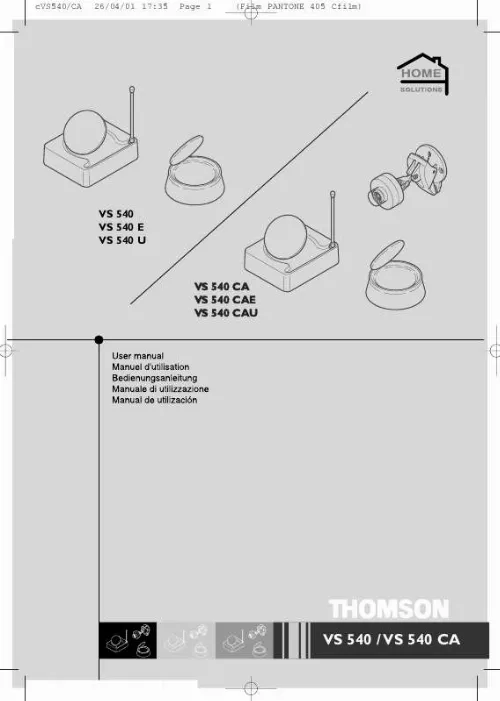 Mode d'emploi THOMSON VS 540 E