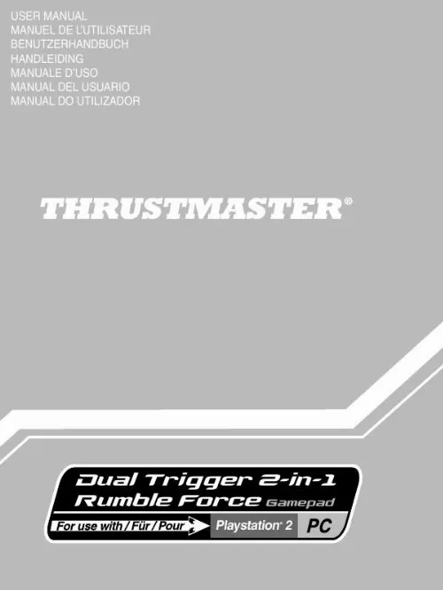 Mode d'emploi THRUSTMASTER DUAL TRIGGER 2-IN-1 RUMBLE FORCE