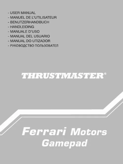 Mode d'emploi THRUSTMASTER FERRARI MOTORS GAMEPAD F430 CHALLENGE