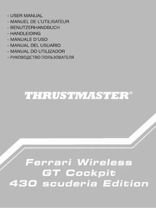 Mode d'emploi THRUSTMASTER FERRARI WIRELESS F430 COCKPIT