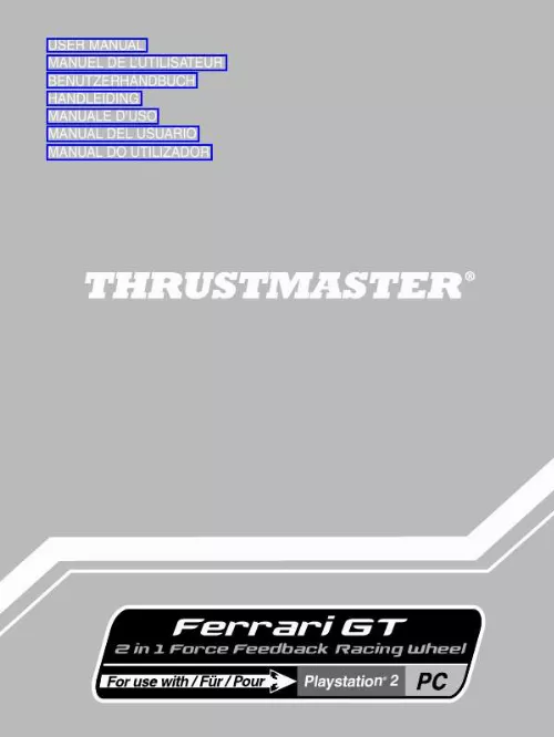 Mode d'emploi THRUSTMASTER GT 2-IN-1 FORCE FEEDBACK