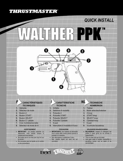 Mode d'emploi THRUSTMASTER PS2 WALTHER PPK GC 2