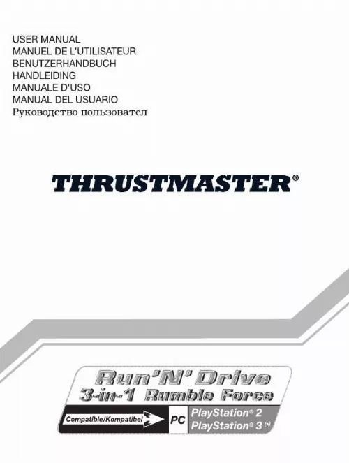 Mode d'emploi THRUSTMASTER RUN'N' DRIVE 3-IN-1 RUMBLE FORCE
