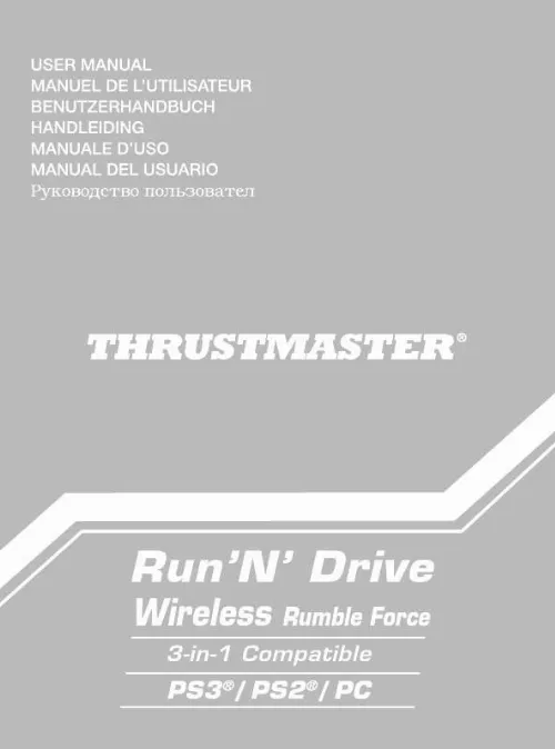 Mode d'emploi THRUSTMASTER RUN'N' DRIVE WIRELESS 3-IN-1 RUMBLE FORCE