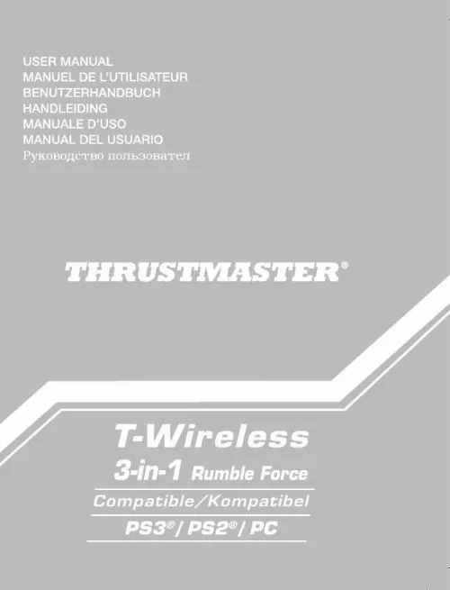 Mode d'emploi THRUSTMASTER T-WIRELESS 3 IN 1 RUMBLE FORCE