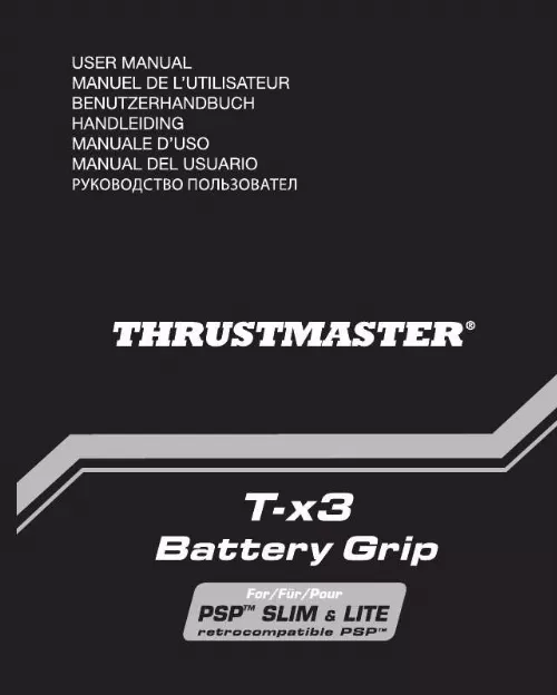 Mode d'emploi THRUSTMASTER T-X3 BATTERY GRIP