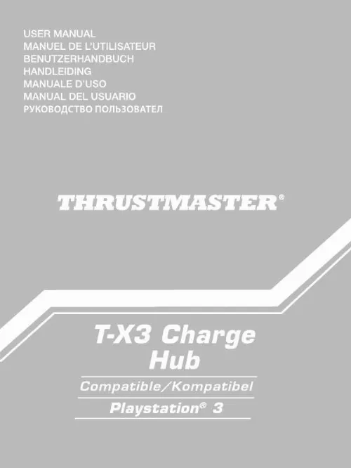 Mode d'emploi THRUSTMASTER T-X3 CHARGE HUB