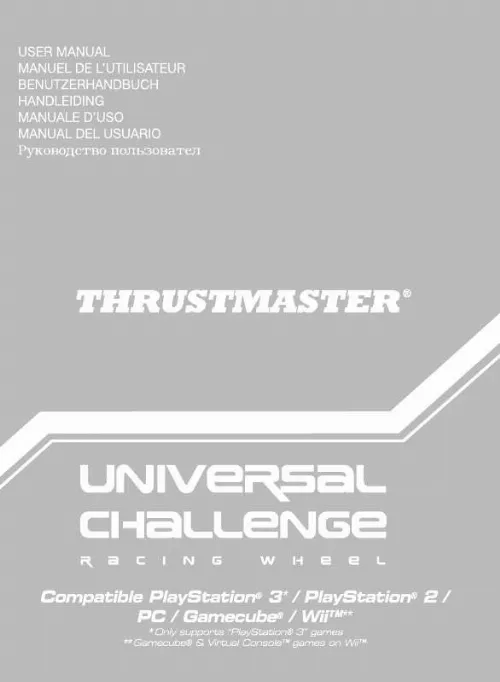 Mode d'emploi THRUSTMASTER UNIVERSAL CHALLENGE 5-IN-1