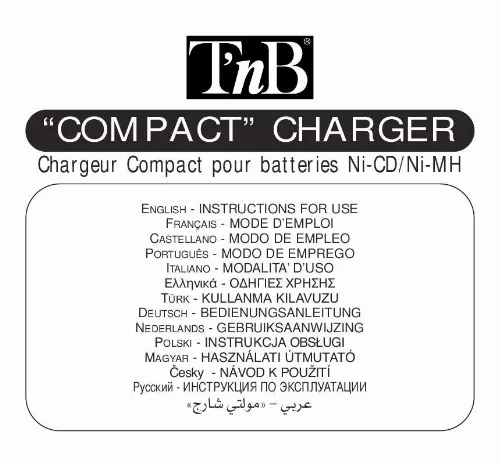 Mode d'emploi TNB COMPACT CHARGER CHBA030455