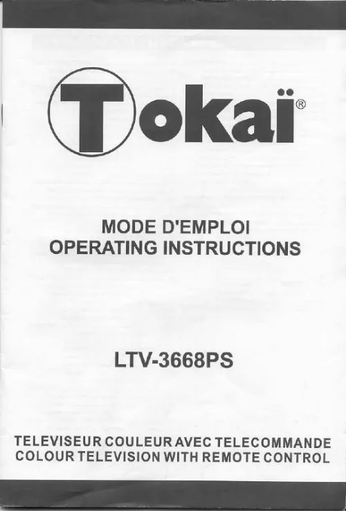 Mode d'emploi TOKAI LVT-3668PS