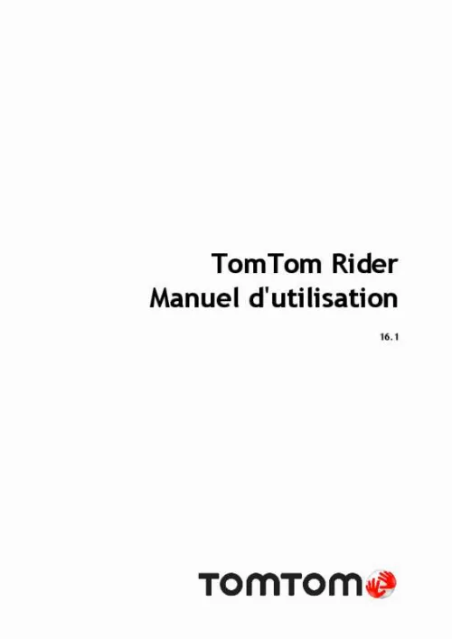 Mode d'emploi TOMTOM RIDER 40