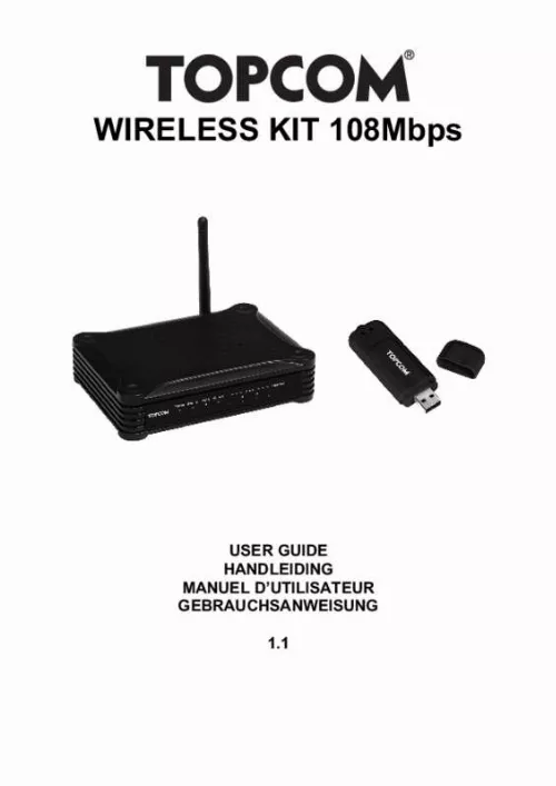 Mode d'emploi TOPCOM WIRELESS KIT 108MBPS