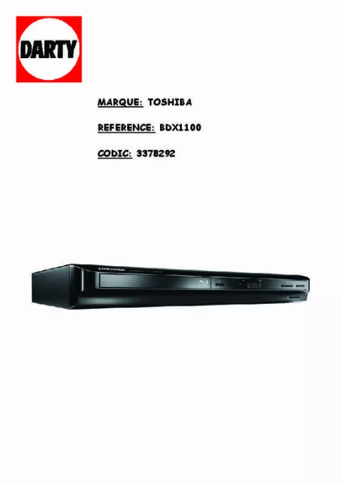 Mode d'emploi TOSHIBA BDX 4400