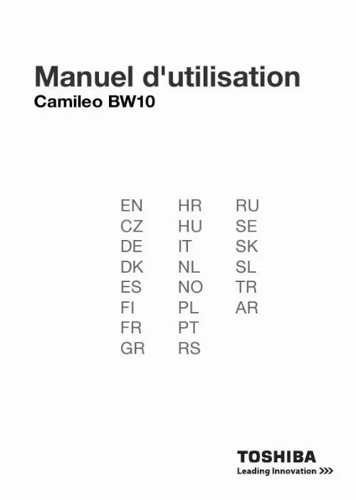 Mode d'emploi TOSHIBA CAMILEO BW10