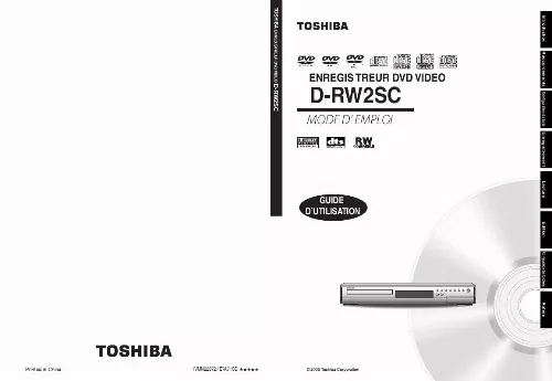 Mode d'emploi TOSHIBA D-RW2
