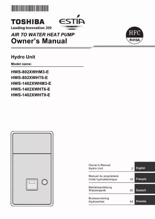 Mode d'emploi TOSHIBA HWS-1402XWHT6-E