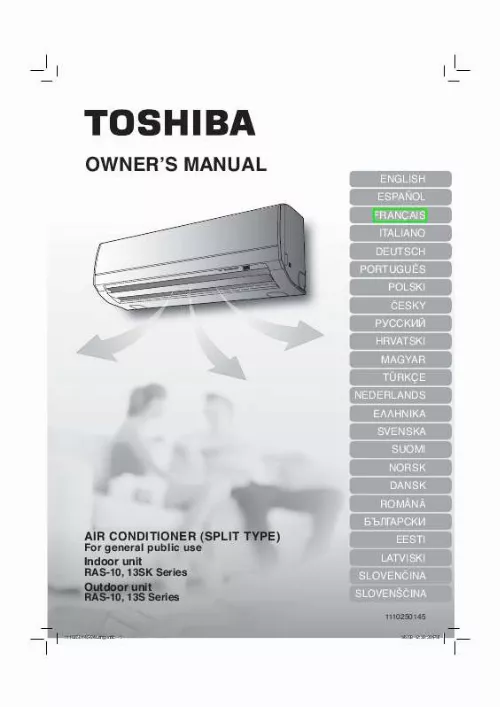 Mode d'emploi TOSHIBA RAS-10SA