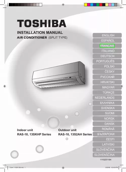 Mode d'emploi TOSHIBA RAS-13S2AH-ES