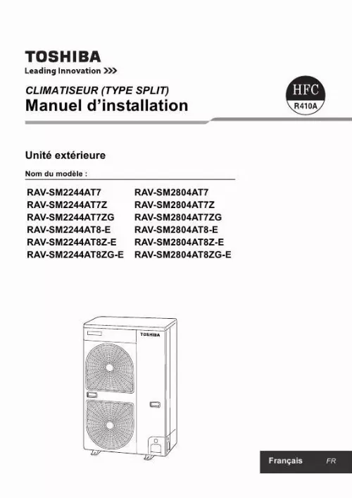 Mode d'emploi TOSHIBA RAV-SM2804AT7