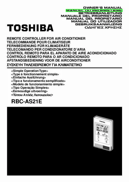Mode d'emploi TOSHIBA RBC-AS21E
