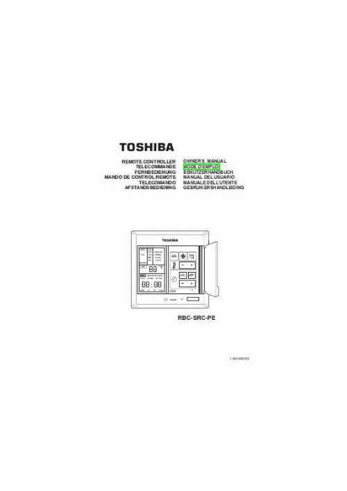 Mode d'emploi TOSHIBA RBC-SRC-PE