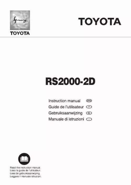 Mode d'emploi TOYOTA RS2000-2D