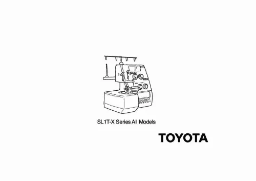 Mode d'emploi TOYOTA SURJETEUSE SLR4D