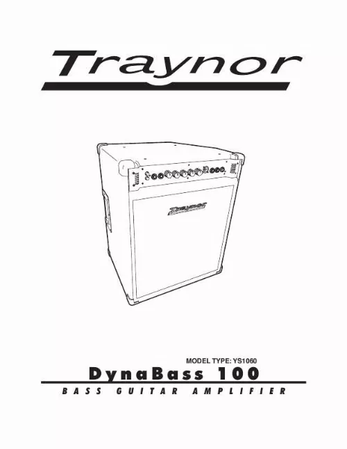 Mode d'emploi TRAYNOR DYNABASS 100