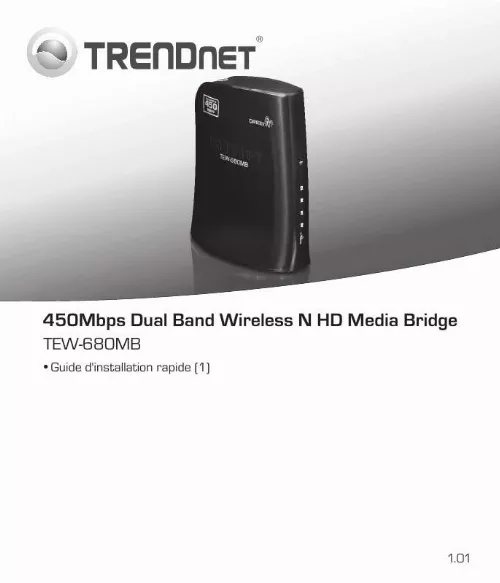 Mode d'emploi TRENDNET TEW-680MB