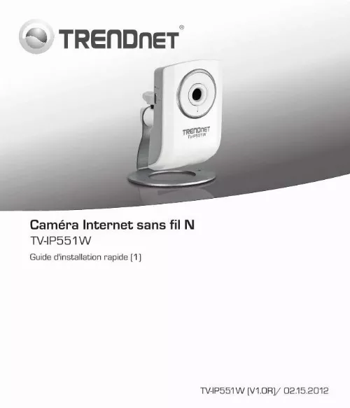 Mode d'emploi TRENDNET TV-IP551W