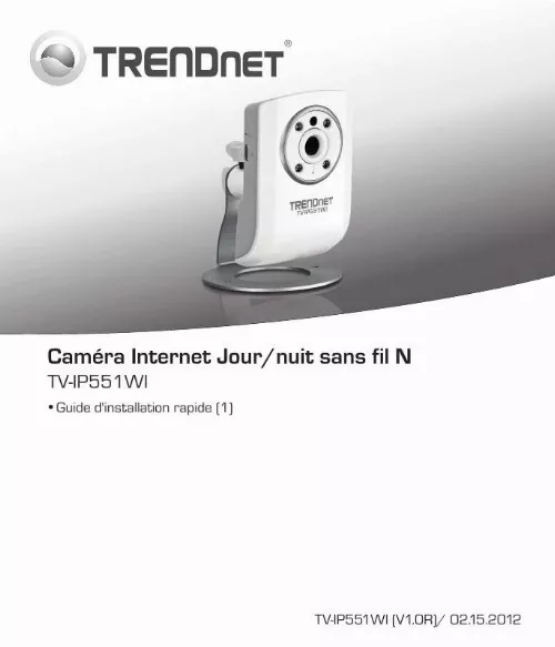 Mode d'emploi TRENDNET TV-IP551WI