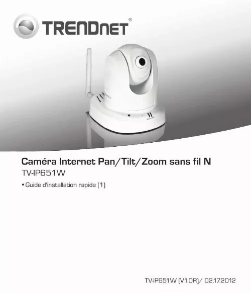 Mode d'emploi TRENDNET TV-IP651W