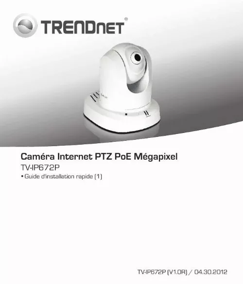 Mode d'emploi TRENDNET TV-IP672P