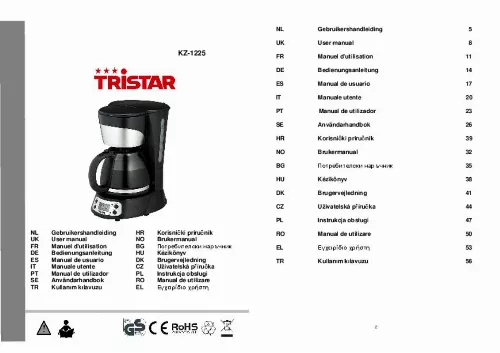 Mode d'emploi TRISTAR KZ-1225