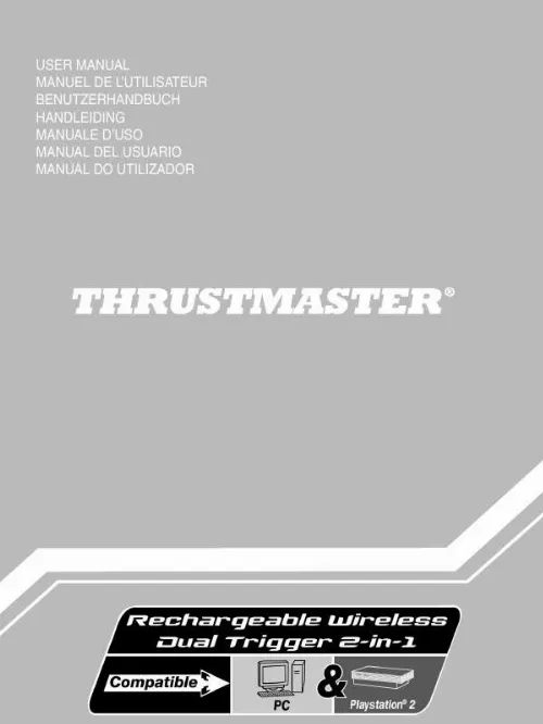 Mode d'emploi TRUSTMASTER DUAL TRIGGER WIRELESS RECHARGEABLE