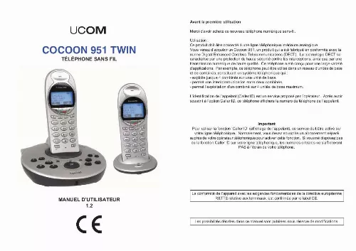 Mode d'emploi UCOM COCOON 951 TWIN