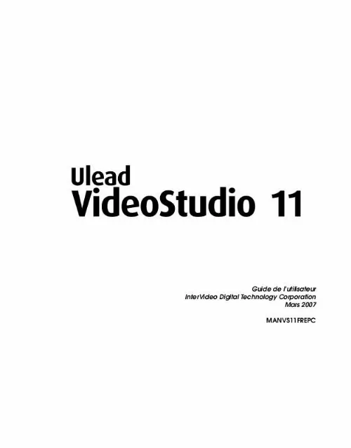 Mode d'emploi ULEAD VIDEOSTUDIO 11