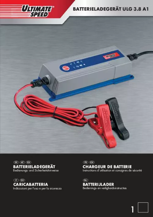 Mode d'emploi ULTIMATE SPEED ULG 3.8 A1 BATTERY CHARGER