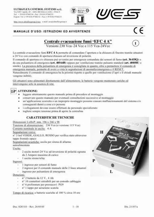 Mode d'emploi ULTRAFLEX EFC 4 A