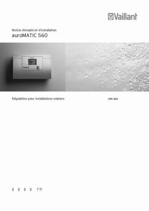 Mode d'emploi VAILLANT AUROMATIC 560