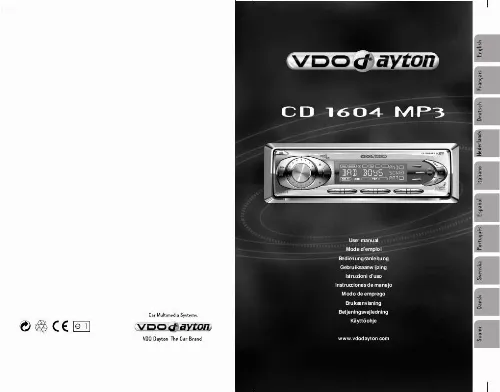 Mode d'emploi VDO DAYTON CD 1604 MP3