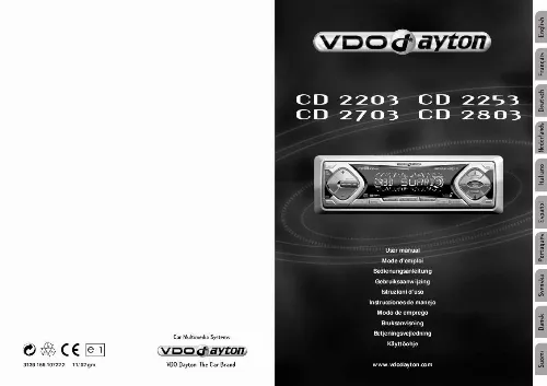 Mode d'emploi VDO DAYTON CD 2203