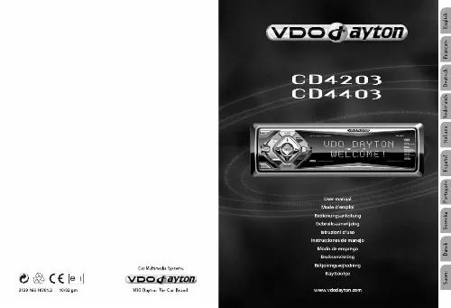 Mode d'emploi VDO DAYTON CD 4203