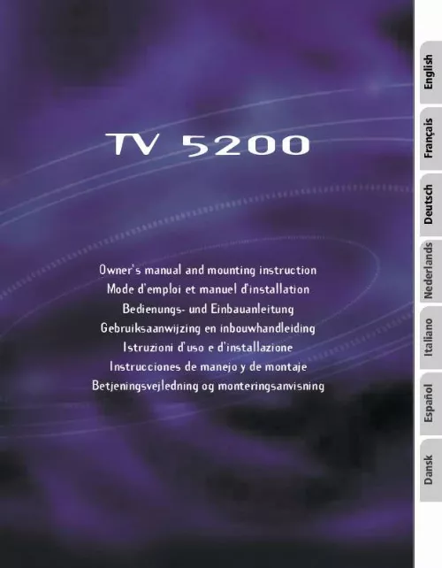 Mode d'emploi VDO DAYTON TV 5200