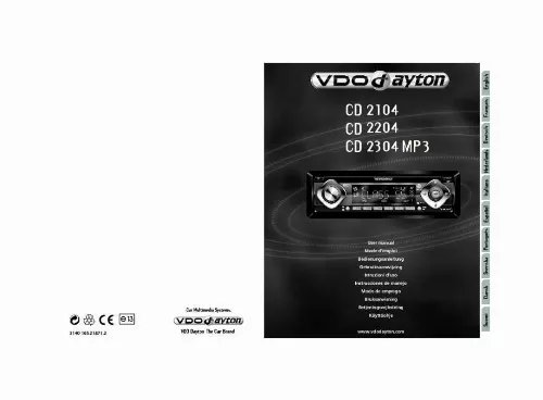 Mode d'emploi VDO DAYTON CD 2304 MP3